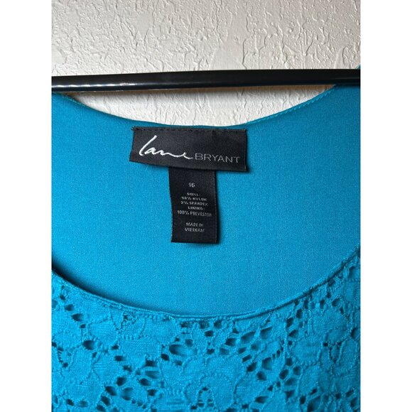 Lane Bryant Blue Lace Midi Dress - Picture 2 of 4